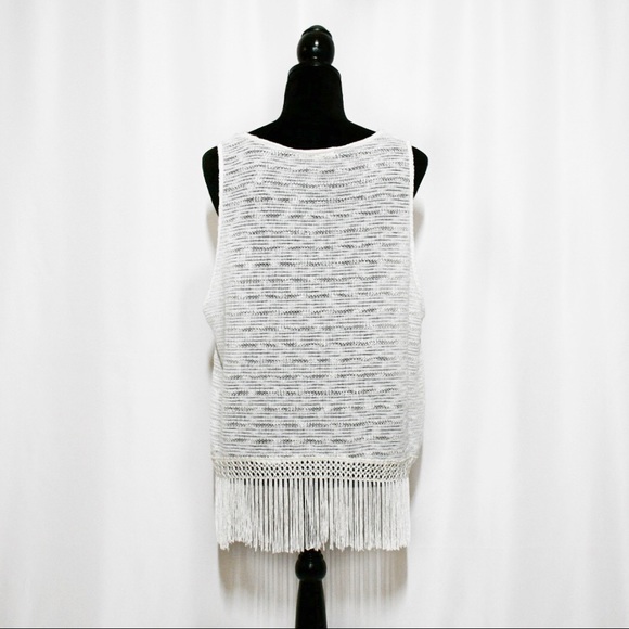 Painted Threads Knit Fringe Tank Top Size M - Picture 2 of 6